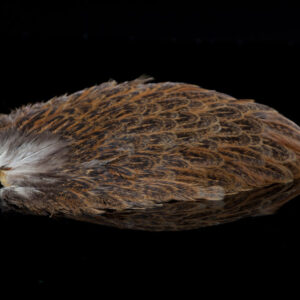 hen saddle mottled natural brown